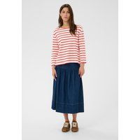 Klassisches gestreiftes U-Boot-Ausschnitt-Shirt