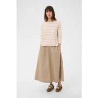 Gestreiftes Shirt mit U-Boot-Ausschnitt