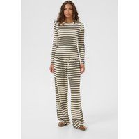 Geripptes Gestreiftes Langarmshirt