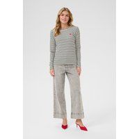 Gestreiftes Langarmshirt im Breton-Stil
