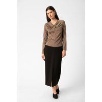 Elegantes Jersey-Top mit drapiertem Ausschnitt
