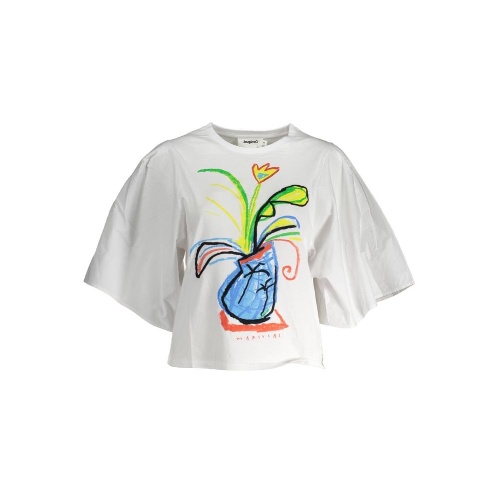 Boxy-Oberteil mit künstlerischem Blumenprint