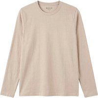 Essentielles Baumwoll-Langarmshirt mit Rundhals