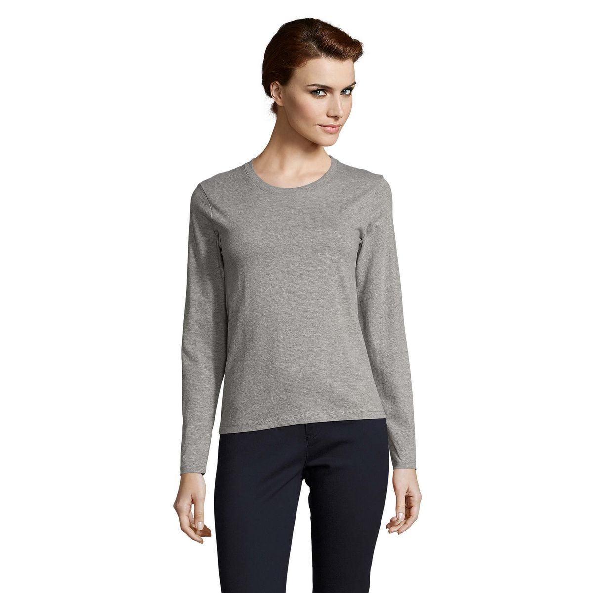 Klassisches Langarmshirt mit Rundhalsausschnitt