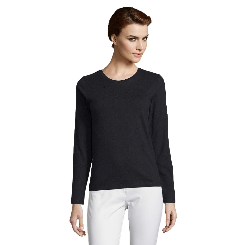 Klassisches Langarmshirt mit Rundhalsausschnitt