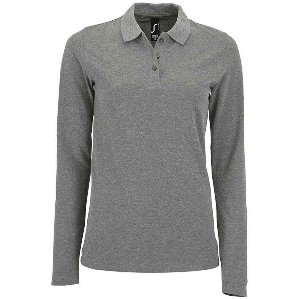 Langärmliges Piqué-Poloshirt