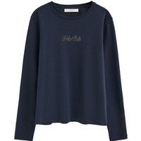 Langarm-T-Shirt mit Glitzer-Logo