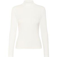 Geripptes Langarmshirt mit Stehkragen