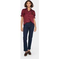 Bluse mit Rüschenkragen und Puffärmeln