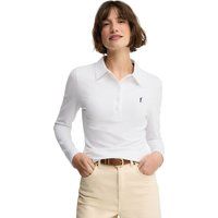 Langarm-Poloshirt aus Piqué