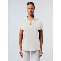 Minimalistisches Jersey-Polo mit V-Ausschnitt