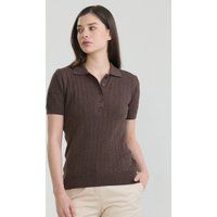 Kurzärmeliges Poloshirt aus Strukturstrick
