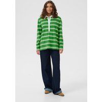 Gestreiftes Oversize-Langarm-Polo