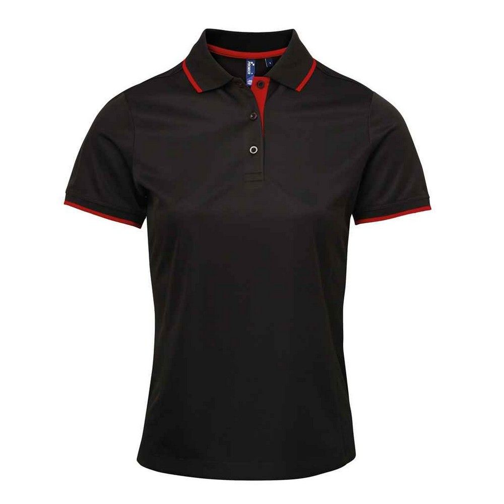 Funktions-Piqué-Poloshirt mit Kontrasten