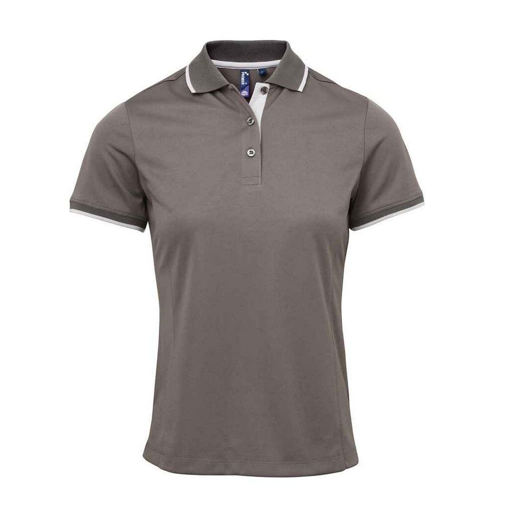 Schmal geschnittenes Kontrast-Poloshirt