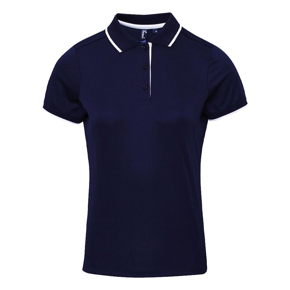 Performance-Poloshirt mit Kontraststreifen