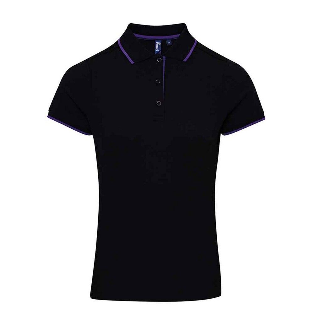 Feuchtigkeitsableitendes Poloshirt mit Kontrastdetails