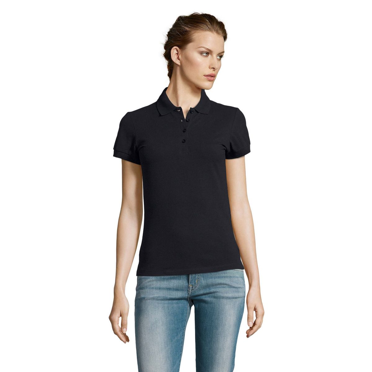 Schmal geschnittenes Baumwoll-Piqué-Poloshirt
