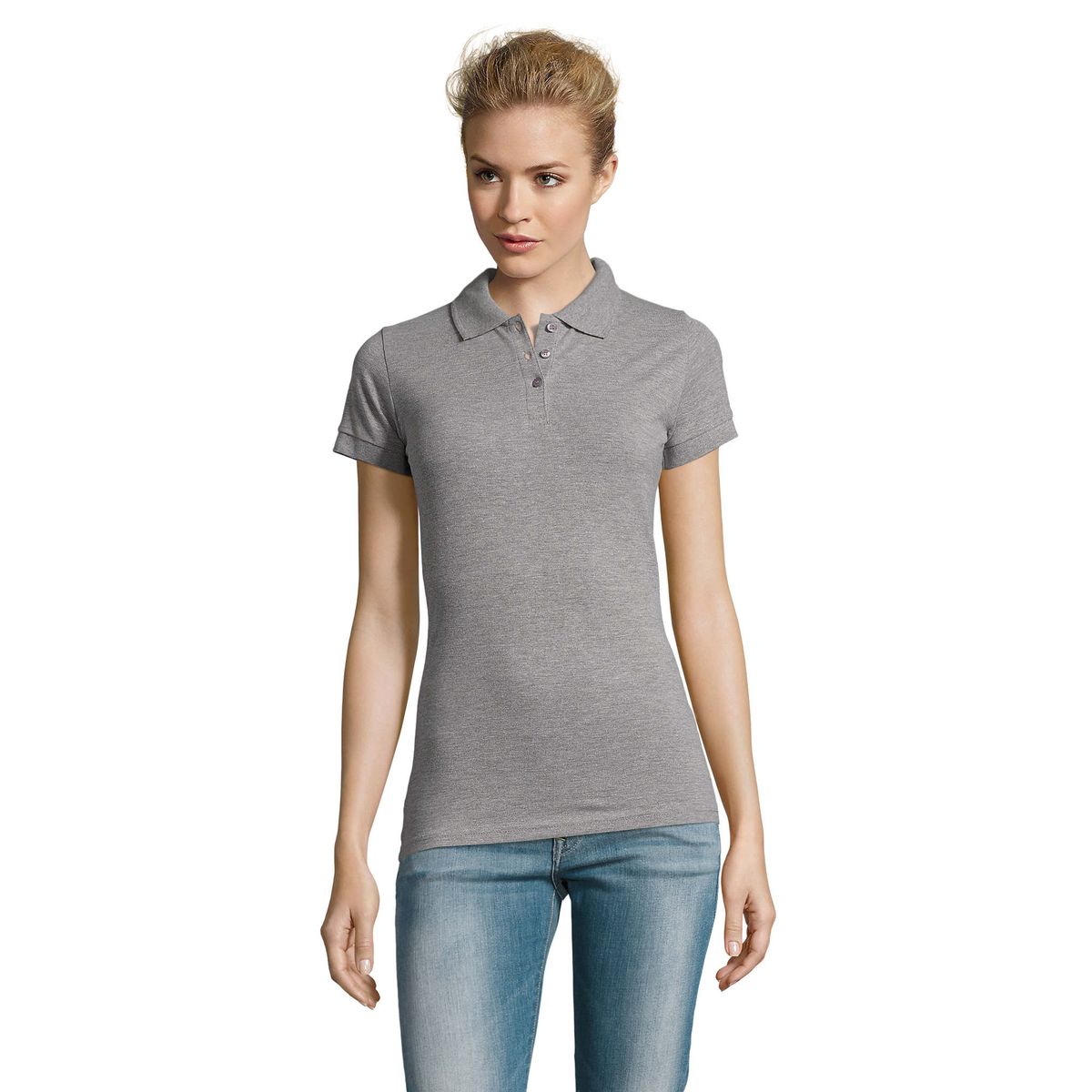 Körpernahes Piqué-Poloshirt für Damen