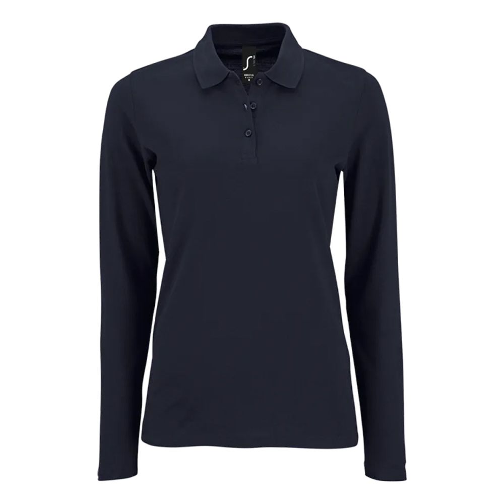 Langärmeliges Poloshirt aus Baumwoll-Piqué