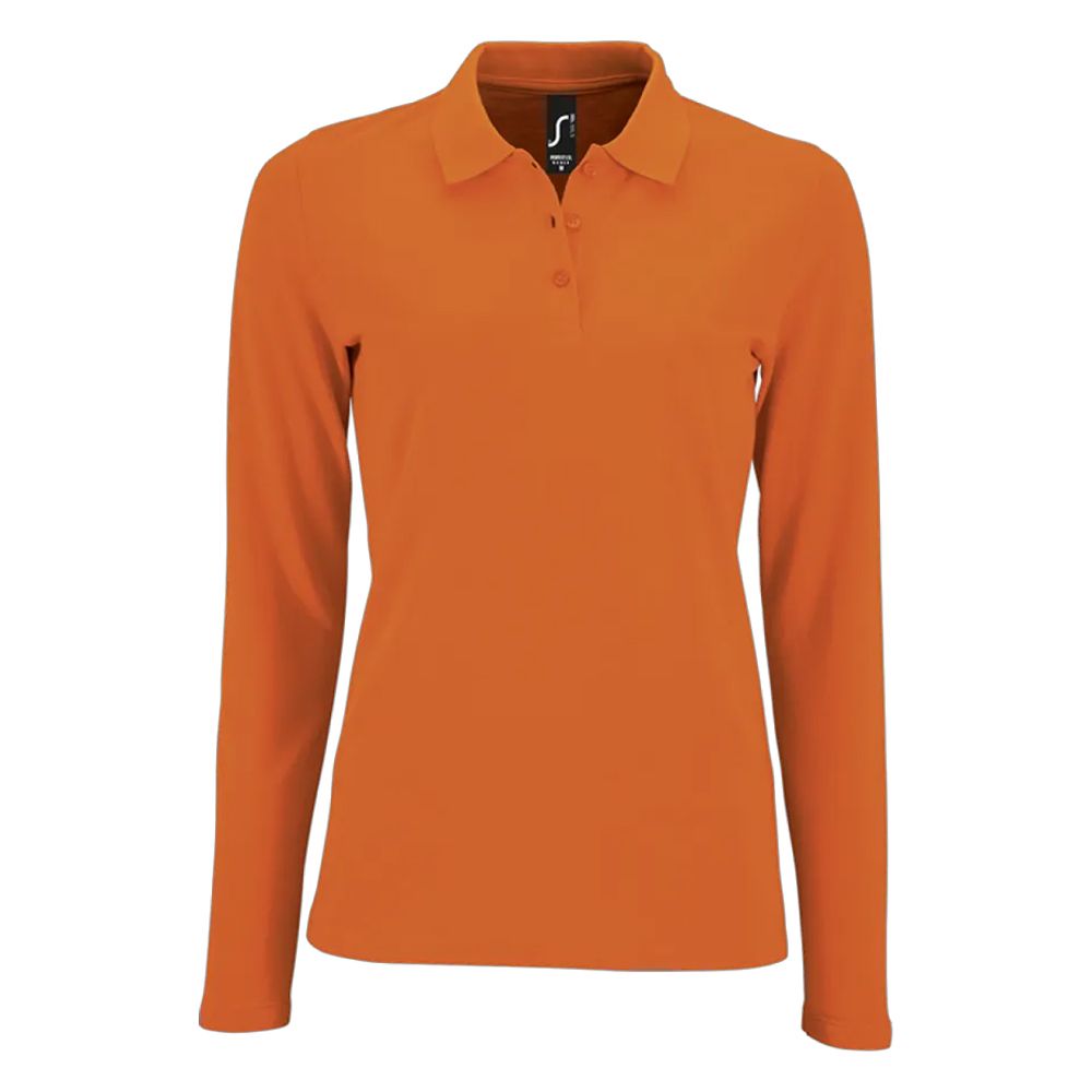 Klassisches Langarm-Piqué-Poloshirt