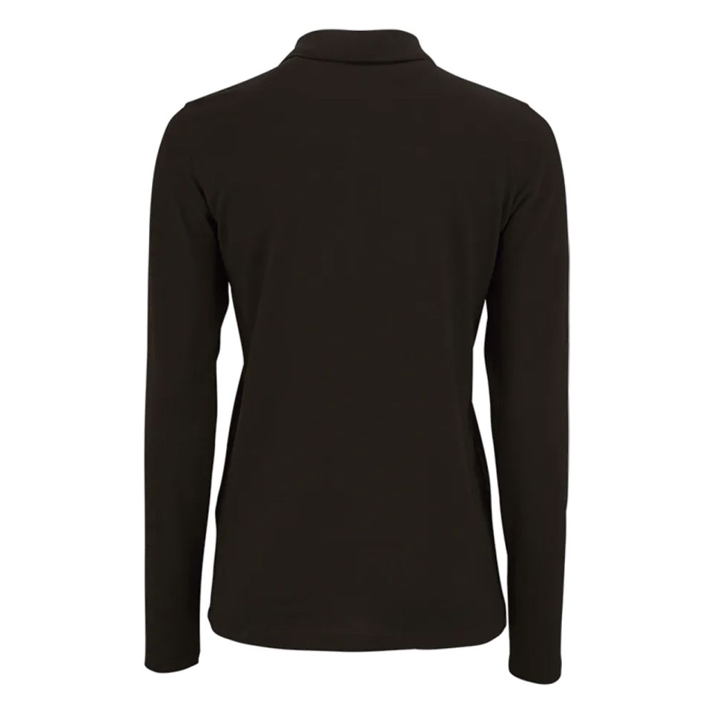 Langärmliges Baumwoll-Piqué-Poloshirt