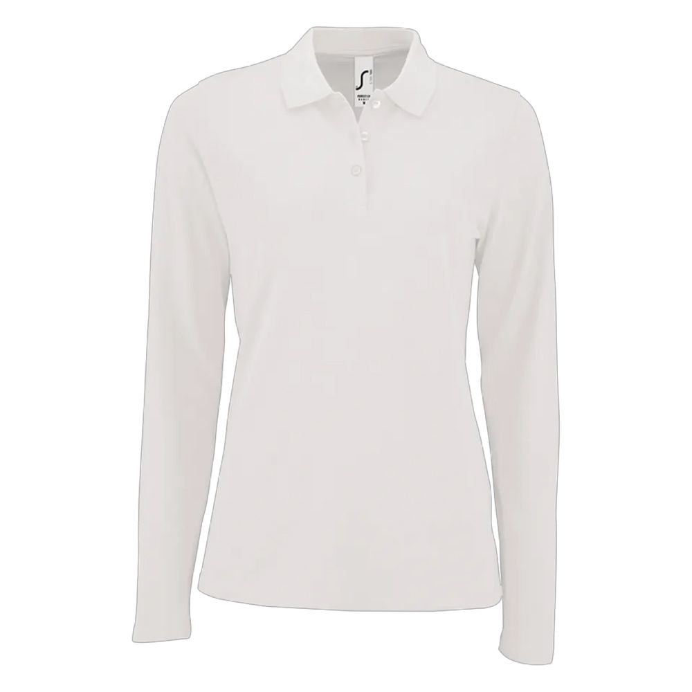 Klassisches Langarm-Piqué-Poloshirt