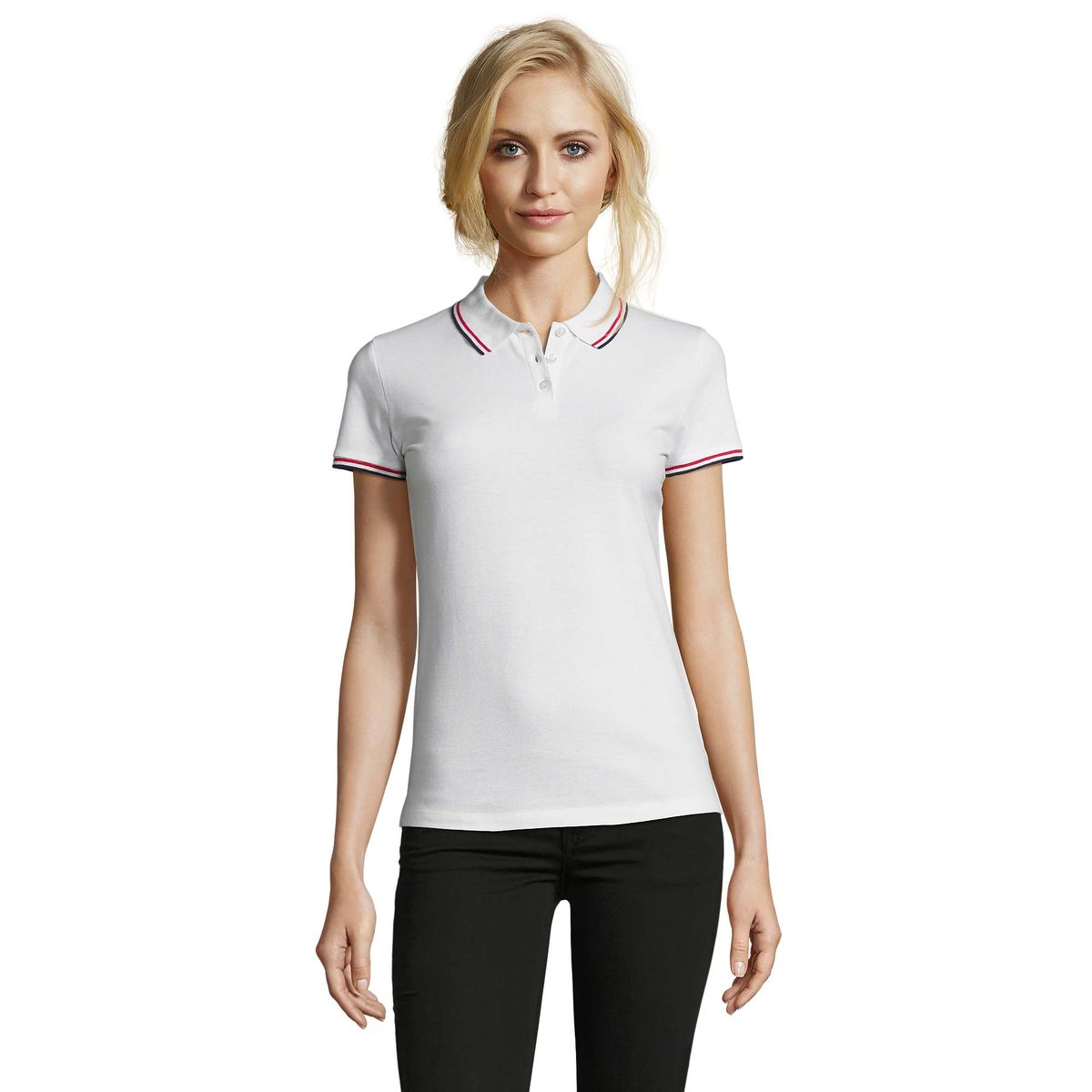 Klassisches Polo-Shirt mit Kontraststreifen