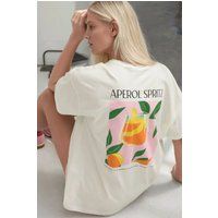 Oversized Aperol Spritz Grafik-T-Shirt