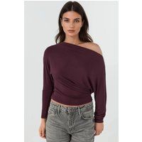 Strickoberteil mit asymmetrischer Schulter