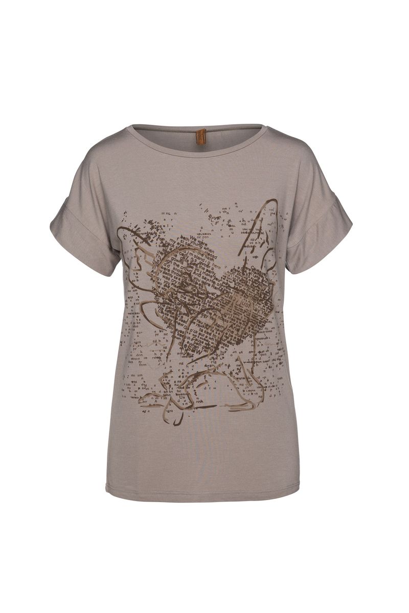 Bedrucktes T-Shirt aus Mikromodal