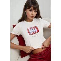 Baumwoll-T-Shirt mit Sardinien-Grafikprint