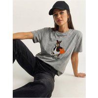 T-Shirt mit Hasen-Stickerei