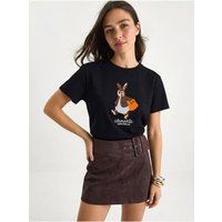 Verspieltes T-Shirt mit Hasenstickerei