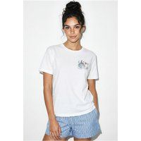 Besticktes T-Shirt mit Rundhalsausschnitt