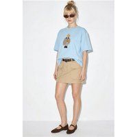 Besticktes Teddybär-T-Shirt im Relaxed-Fit