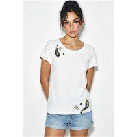 T-Shirt mit künstlerischer Stickerei