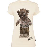 T-Shirt mit Strass-Teddy-Motiv