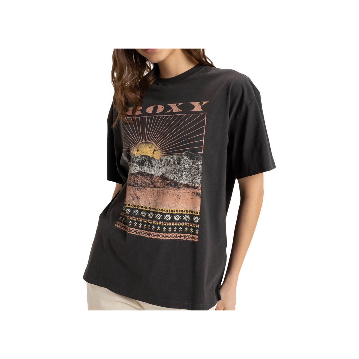 Grafik-T-Shirt mit Berglandschaft