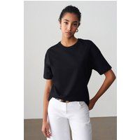 Klassisches Baumwoll-T-Shirt mit Rundhals