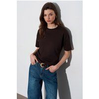 Essentielles Baumwoll-T-Shirt mit Rundhalsausschnitt