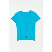 Baumwoll-T-Shirt mit V-Ausschnitt