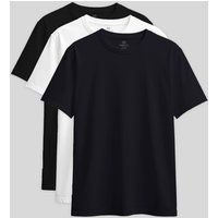 Essentielles Baumwoll-Stretch Rundhals-T-Shirt