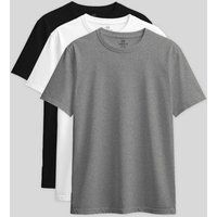 Baumwoll-Elasthan-T-Shirt mit Rundhalsausschnitt