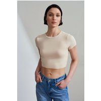 Slim-Fit Jersey Crop-Top