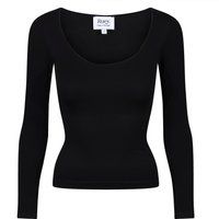 Formendes Langarmshirt mit U-Ausschnitt