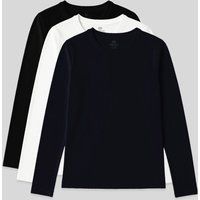 Minimalistisches Baumwoll-Langarmshirt