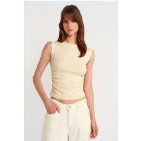Ärmelloses Rippenshirt in Slim Fit