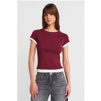 Schmal geschnittenes Ringer-T-Shirt
