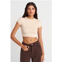 Körpernahes Rippstrick Crop Top